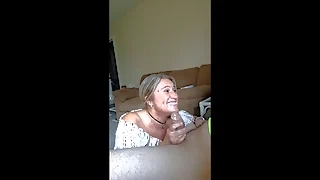 amateur TRY NOT TO CUM....OR LAUGH WHEN YOU REALLY HAVE FUN SUCKING DICK babe