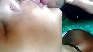 asian Horny girlfriend kissing so lovely with boyfriend and sucking boobs tits