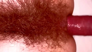 amateur Slim super hairy MILF does anal and squirts a lot anal