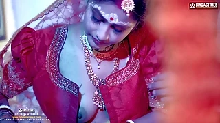 indian Desi Cute 18+ Girl Very 1st wedding night with her husband and Hardcore sex ( Hindi Audio ) hindi audio
