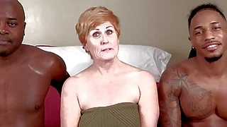 bbw Crimson is back and this time she is working with Jay and Burgundy. She really enjoys men and was looking forward to some fun af interracial